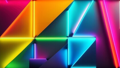 Wall Mural - different multicolored neon backgrounds