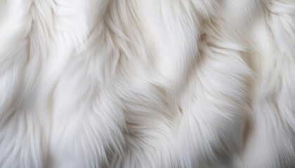 Wall Mural - white fur texture background closeup