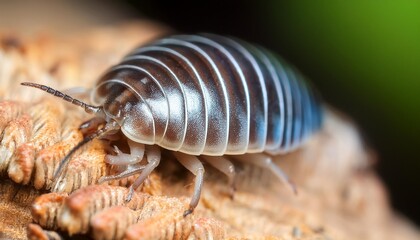 common pill bug extreme closeup