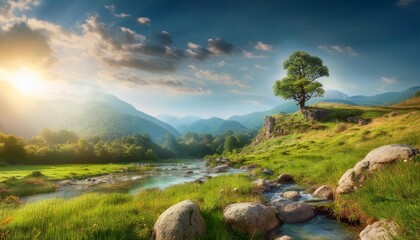 fairytale magical natural landscape scenery generative ai