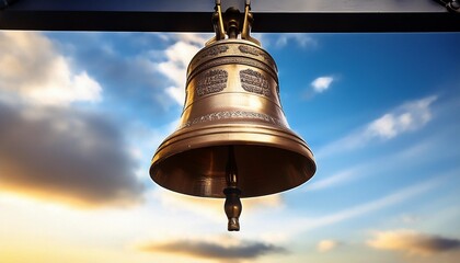 bell against cloudy sky