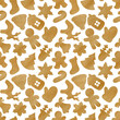 © Anna Bezbabnykh - Watercolour gingerbread cookies seamless pattern on transparent background