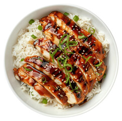 PNG Teriyaki chicken rice bowl delicious