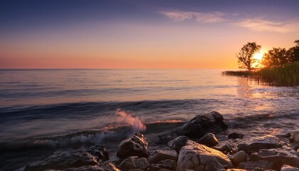 Wall Mural - lake ontario at dawn