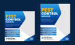 © Applesix_std - Set of Clean, professional, and modern pest control services promotion social media post template