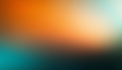 Wall Mural - dark grainy banner background orange white teal black color gradient abstract poster header cover backdrop design glowing noise texture effect