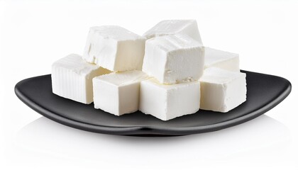 Poster - feta cheese isolated on transparent background