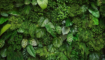 Wall Mural - herb wall plant wall natural green wallpaper and background nature wall nature background of green forest 32 9