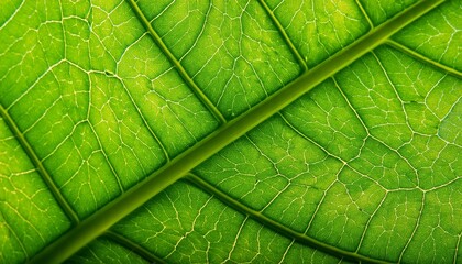 Poster - green leaf close up in the detail