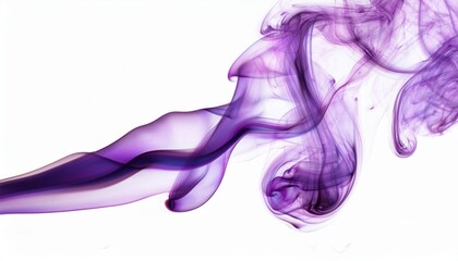 Wall Mural - purple transparent smoke isolated on white and transparent background