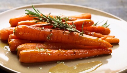 Wall Mural - honey glazed carrots with rosemary