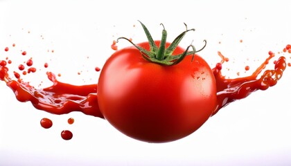 Poster - tomato in red sauce splash