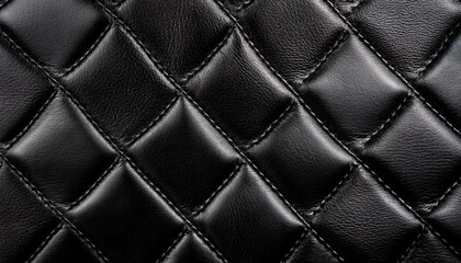 Canvas Print - black leather texture background surface