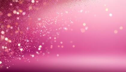 a digital image with a pink gradient background and a sprinkling of glittery sparkle in the upper left corner