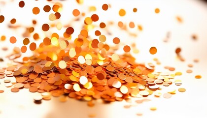 Wall Mural - abstract background with orange confetti