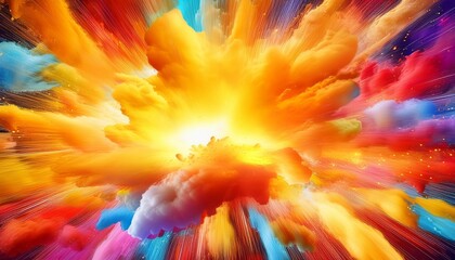 Wall Mural - colorful comic book background with dynamic explosions and vibrant bursts for visual impact