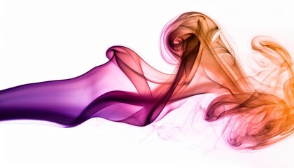 Wall Mural - colorful swirling smoke art with purple pink and orange hues