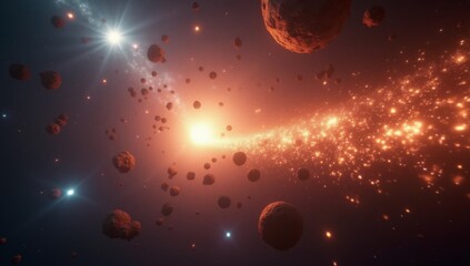 Wall Mural - Galactic collision