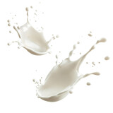 Splashes of milk or cream, cut out