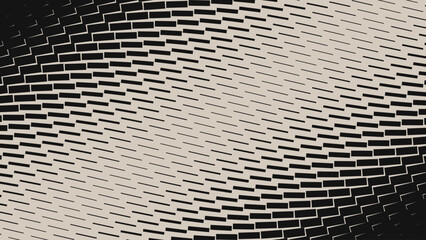 Leinwandbilder - Line Halftone Gradient Transition Effect Pattern. Vertical Straight Lines Background. Black and White Abstract Texture with Parallel Stripes Thick to Thin. Vector Illustration.