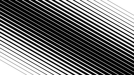 Leinwandbilder - Line Halftone Gradient Effect Pattern. Vertical Straight Lines Background. Black and White Abstract Texture with Parallel Stripes Thick to Thin. Vector Illustration.