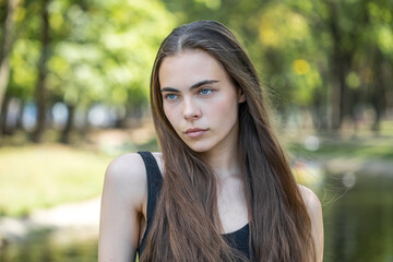 Poster - Portrait of a young beautiful girl