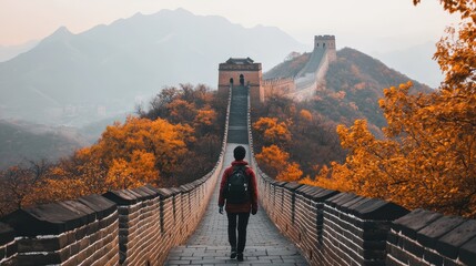 Autumn on the Great Wall of China