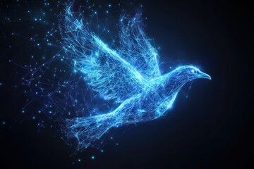 Wall Mural - Digital Dove of Peace