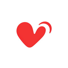 Poster - PNG Minimalist red heart design