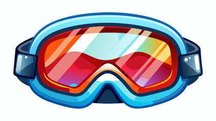 Wall Mural - ski snowboard goggles on white background