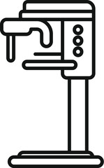 Canvas Print - Line art icon of a mammography machine, emphasizing the importance of early detection and women's health