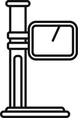 Sticker - Icon of medical equipment showing a blank screen on a stand that can be used for examination