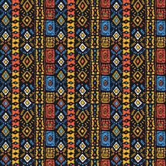 Wall Mural - Seamless African pattern. Ethnic and tribal motives