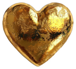 Wall Mural - PNG Golden heart-shaped shiny object