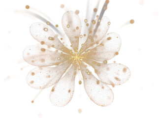 Wall Mural - png flower particle shaped sparkle light fireworks abstract lighting.