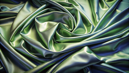 Canvas Print - A realistic image of a luxurious silk fabric with detailed folds and light reflections