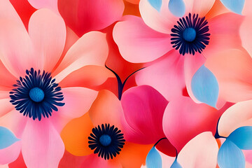 Sticker - Flower backgrounds abstract pattern.