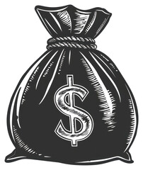 Sticker - PNG Money bag with dollar sign