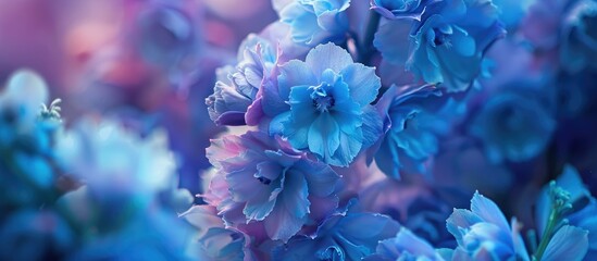 Sticker - Blue Flower Delphinium Long Term Close Up