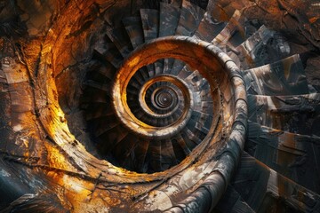 Wall Mural - A creative spiral staircase image