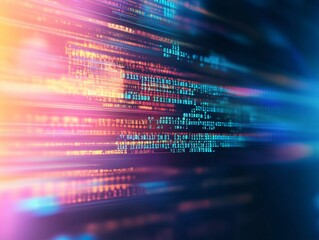 Wall Mural - high-resolution abstract background with blurred computer code and programming language, featuring c