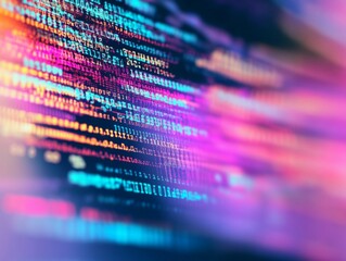 Wall Mural - high-resolution abstract background with blurred computer code and programming language, featuring c