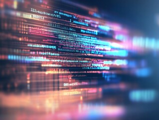 Wall Mural - high-resolution abstract background with blurred computer code and programming language, featuring c