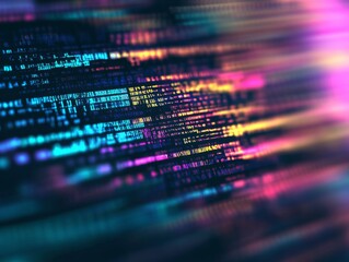 Wall Mural - high-resolution abstract background with blurred computer code and programming language, featuring c
