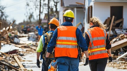 disaster cleanup and rebuilding efforts after a catastrophic event