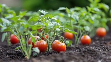 Wall Mural - Bountiful Tomato Harvest in the Garden