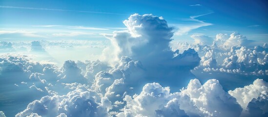 Wall Mural - Beautiful White Stunning Clouds And Blue Sky