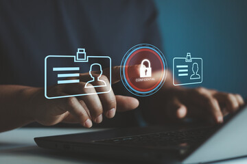 Poster - Corporate data management system and document management system with employee privacy. Employee confidentiality. Software for security, search and managing corporate files and employee information.