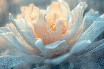 Poster - Close-up of a Delicate, Veined Flower Petal