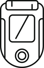 Canvas Print - Line icon of an electric shaver showing the battery level icon through its body